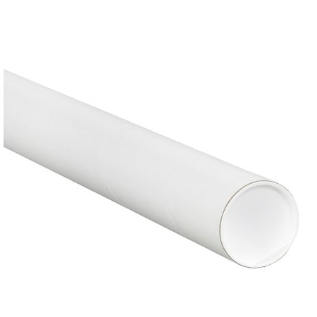 Bsc Preferred 2-1/2 x 15'' White Tubes with Caps, 34PK BUY00013824